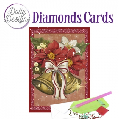 D0tty Design® - Set van 5 diamond painting kerstkaarten 10x15cm (set 10)